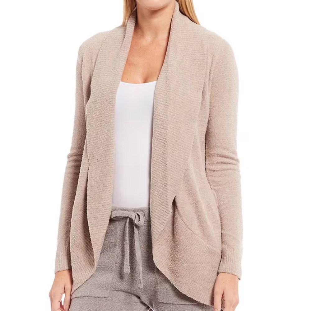 NWT Barefoot Dreams Circle Lite Cardigan L/XL, heather tan